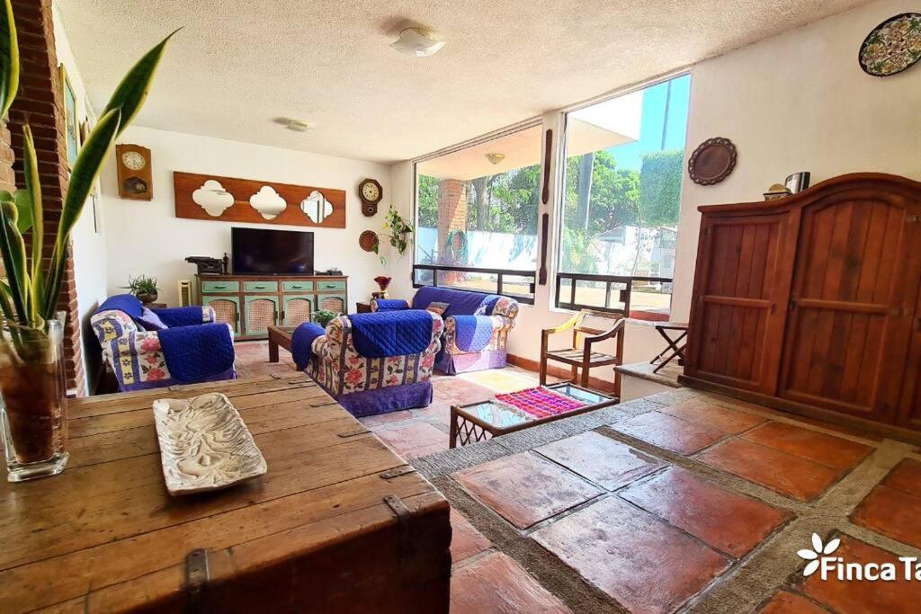 Finca Taino. Hermosa Casa Con Alberca 休特佩克 外观 照片